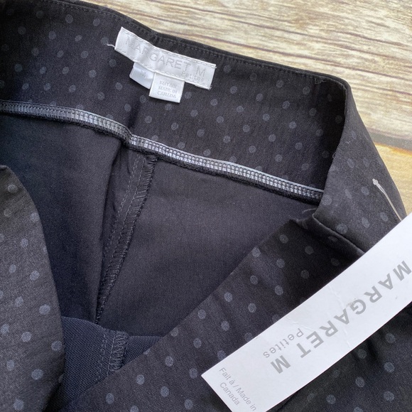 Margaret M Pull On Cropped Pants Petite Polka Dots - Picture 3 of 4